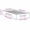 vidaXL Floor Bed Frame with Storage Brown 90 x 200 cm Solid pine wood