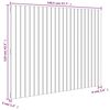 vidaXL Wall Headboard Black 146.5x3x110 cm Solid Wood Pine