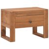 vidaXL Bedside Cabinet | Natural Teak | Solid teak wood | Compact | Durable