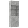 vidaXL Storage Cabinet Concrete Grey 80x42.5x225 cm Engineered Wood