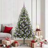 vidaXL Artificial Hinged Christmas Tree with Flocked Snow 180 cm
