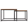 LABEL51 2 Piece Coffee Table Set Couple Wood/Black