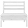 vidaXL 3 Piece Garden Lounge Set White Solid Pinewood