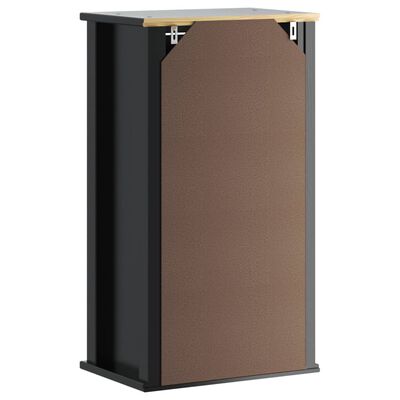 vidaXL Bathroom Wall Cabinet BERG Black 40x27x71.5 cm Solid Wood Pine