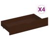 vidaXL Bed Frame without Mattress Dark Brown Solid Pinewood 160x200 cm (322086+2x321988)