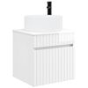 vidaXL Wall-mounted Sink Vanity High Gloss White 49 x 44.5 x 65.5 cm