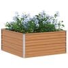 vidaXL Garden Raised Bed 100x100x45 cm Galvanized Steel Silver