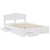 vidaXL Bed Frame with Headboard White 160 x 200 cm Engineered Wood