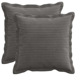 vidaXL Cushion Cover 2 pcs HOUTEN Dark Grey 30 x 30 cm Corduroy