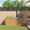 vidaXL Garden Raised Bed Light Brown 195 x 50 x 68 cm Galvanised Steel