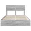 vidaXL Storage Bed Grey Sonoma 140 x 200 cm Engineered Wood