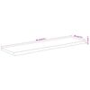vidaXL Wall Shelf 60x20x2.5 cm Rectangular Solid Wood Acacia Live Edge