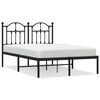 vidaXL Metal Bed Frame without Mattress with Headboard Black 120x200cm