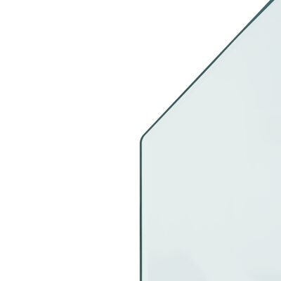 vidaXL Fireplace Glass Plate Hexagon 80x50 cm