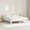 vidaXL Bed Frame with Headboard Natural 180 x 200 cm Solid Pine Wood