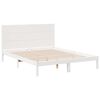 vidaXL Extra Long Bed Frame without Mattress White 140x210 cm Solid Wood
