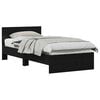 vidaXL Bed Frame with Headboard Black Oak 75 x 190 cm Engineered Wood