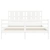 vidaXL Bed Frame without Mattress White 160x200 cm Solid Wood