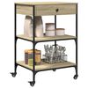 vidaXL Kitchen Trolley Sonoma Oak 60x48x89.5 cm Engineered Wood