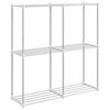 vidaXL Storage Shelf with Shelf White 43 x 27 x 90 cm Aluminium