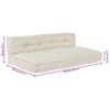 vidaXL Sofa Cushion 2 pcs Cream Fabric