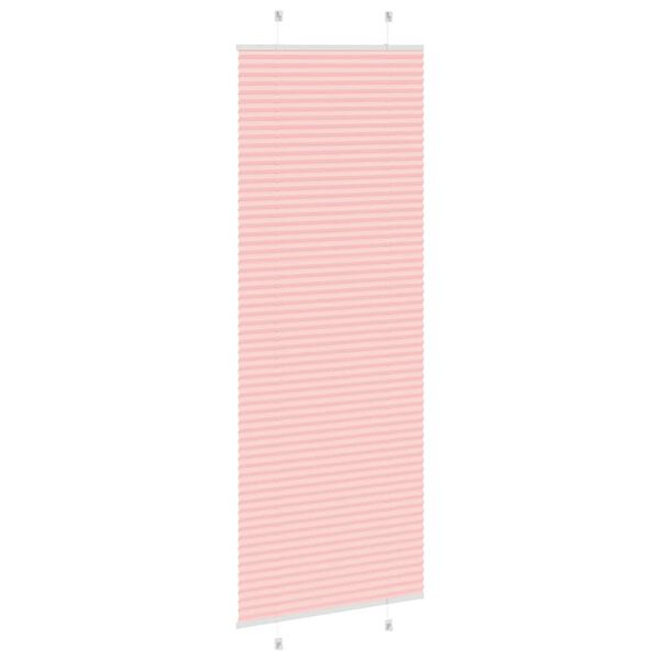 vidaXL Pleated Blind Pink 70x200 cm Fabric Width 69.4 cm Polyester