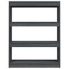 vidaXL Book Cabinet/Room Divider Grey 100x30x103 cm Solid Pinewood