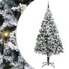 vidaXL Artificial Christmas Tree with 300 LEDs with Stand White 240 cm