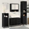 vidaXL Bathroom Furniture Set 4 pcs Black Oak Engineered Wood