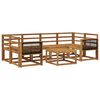 vidaXL Outdoor Sofa Set 5 pcs Natural Solid Acacia Wood