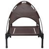 vidaXL Dog Bed Folding Manual Brown 71 x 64 x 71 cm Steel