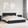vidaXL Storage Bed with Headboard Black 200 x 200 cm Engineered Wood