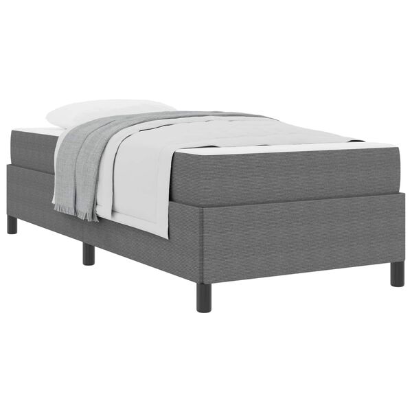 vidaXL Bed Frame with Mattress Light Grey 90 x 190 cm Fabric