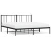 vidaXL Metal Bed Frame without Mattress with Headboard Black 193x203cm