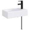 vidaXL Bathroom Sink with Faucet and Drain Matte Black