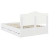 vidaXL Bed Frame with Drawer White 160 x 200 cm Engineer Wood