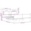 vidaXL Bed Frame without Mattress Brown Oak 137x190 cm Engineered Wood