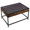vidaXL Coffee Table with Infinity LED Smoked Oak 70x50x41 cm