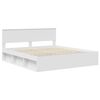 vidaXL Bed Frame with Headboard White 180 x 200 cm Solid Pine Wood