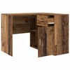 vidaXL Corner Desk with Drawer Old Wood 102 x 88 x 75 cm