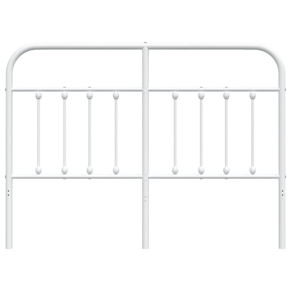 vidaXL Metal Replace Headboard White 140 cm