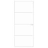 vidaXL Interior Door White 83x201.5 cm Tempered Glass&Aluminium Slim