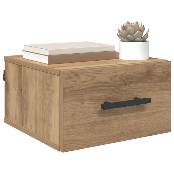 vidaXL Bedside Cabinet Artisan oak 35 x 35 x 20 cm Engineered wood