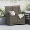 vidaXL Outdoor Cushion Box Anthracite 100x50x56 cm Solid Wood Fir