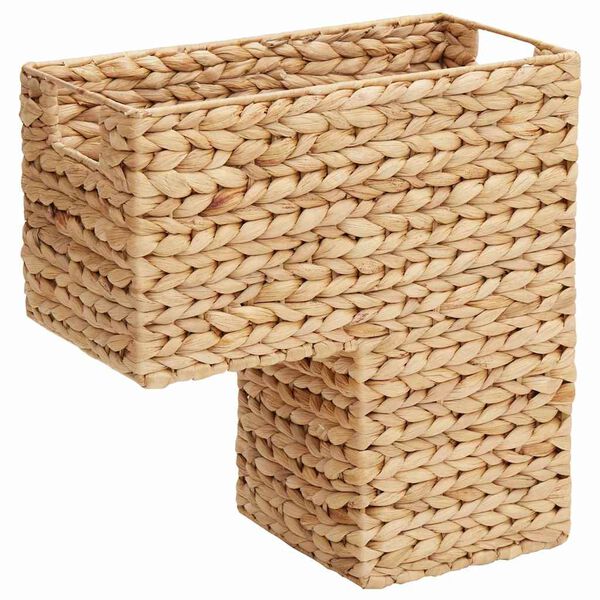 vidaXL Stair Basket Natural 38 x 20 x 40 cm Water hyacinth