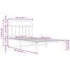 vidaXL Metal Bed Frame without Mattress with Footboard White 107x203cm