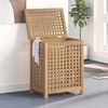 vidaXL Laundry Basket Natural Solid Teak Wood