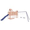 vidaXL Outdoor Playset | Natural wood, Blue | Solid Douglas Wood, Polypropylene