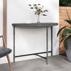 vidaXL Garden Table Grey 100x50x75 cm Poly Rattan