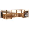 vidaXL Outdoor Sofa Set 5 pcs Natural Solid Acacia Wood